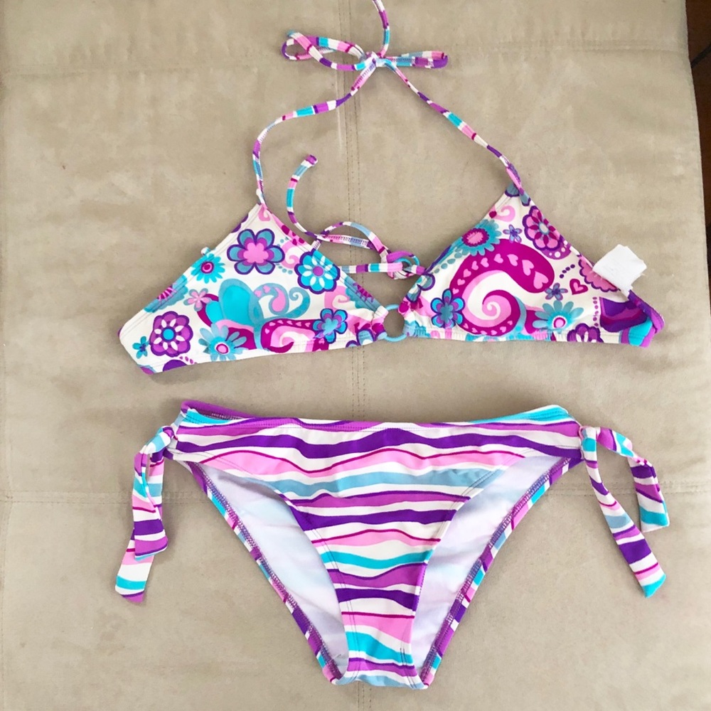 Floral multi-colored bikini